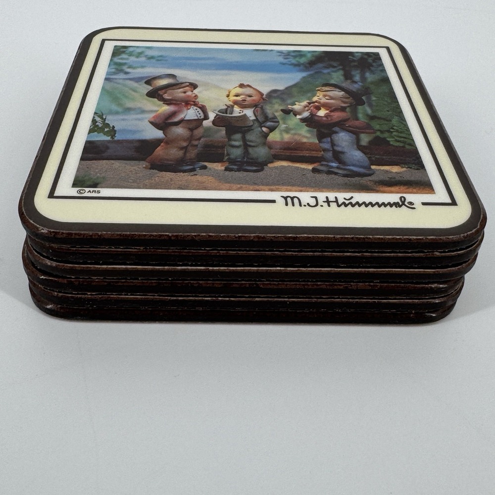 Vintage 1986 Hummel Coasters Set of 6 M.J. Hummel Papernell Made England Cottage - Picture 11 of 12